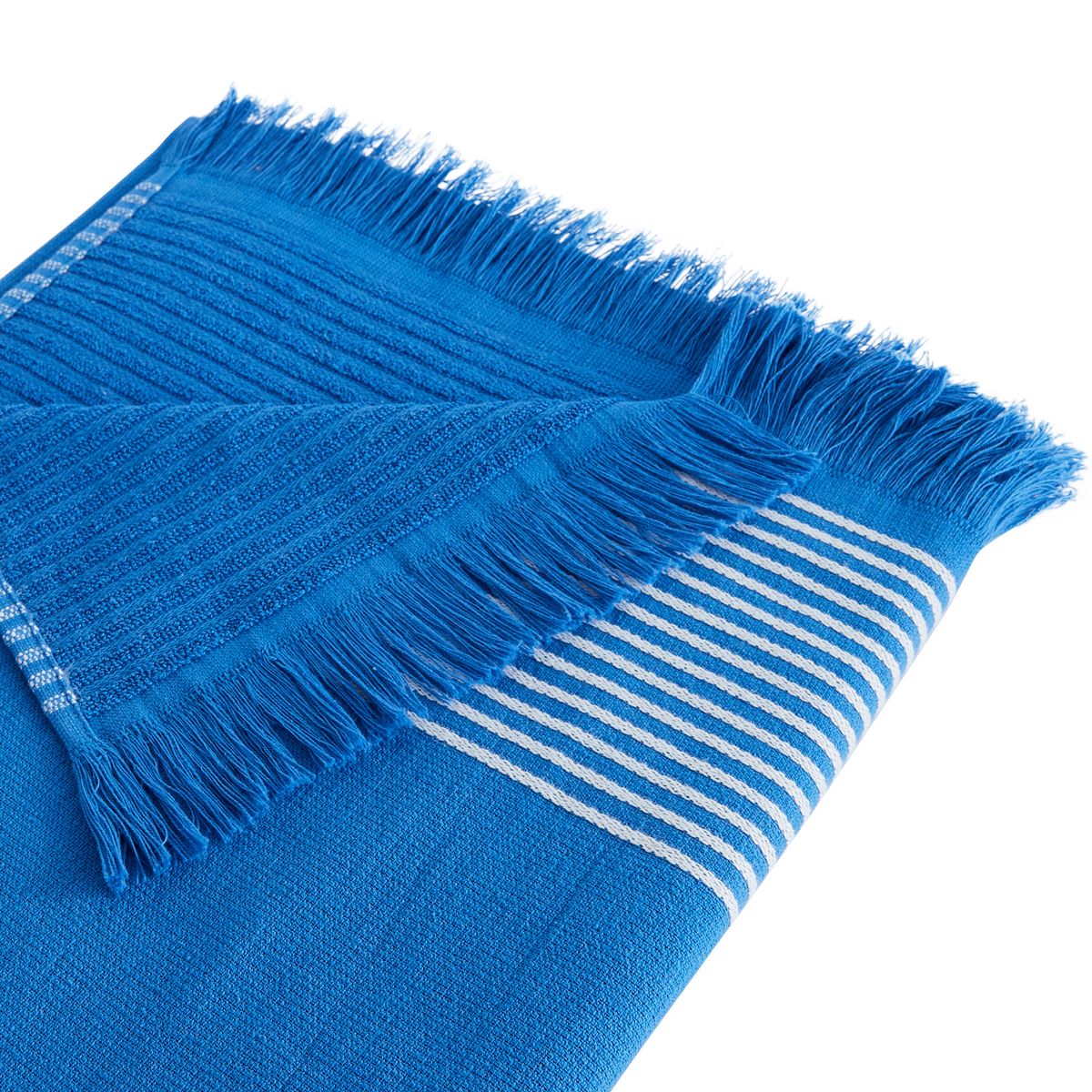 ACTUEL Foutah de plage en coton 280g/m² finition frange CORFOU