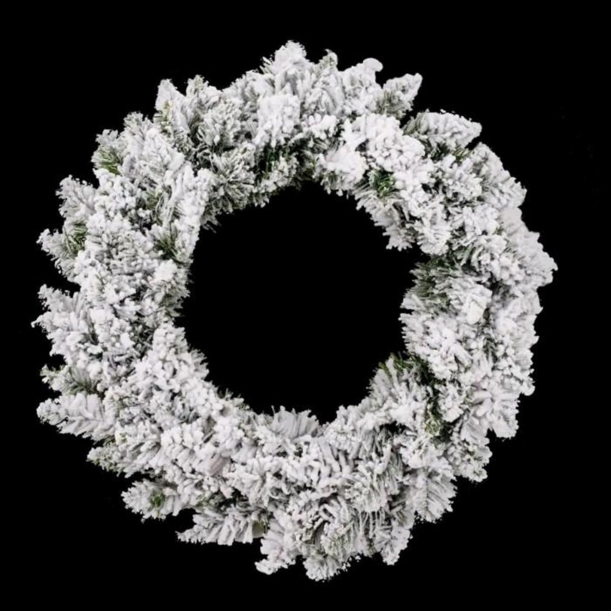 FEERIC LIGHT & CHRISTMAS Couronne de Noël Enneigée  Blooming  40cm Blanc