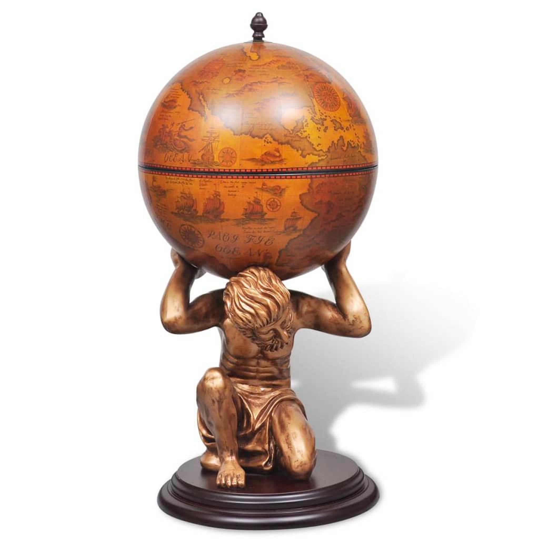 Voir la diapositive 3 : VIDAXL Bar sous forme de globe Atlas 42 x 42 x 85 cm