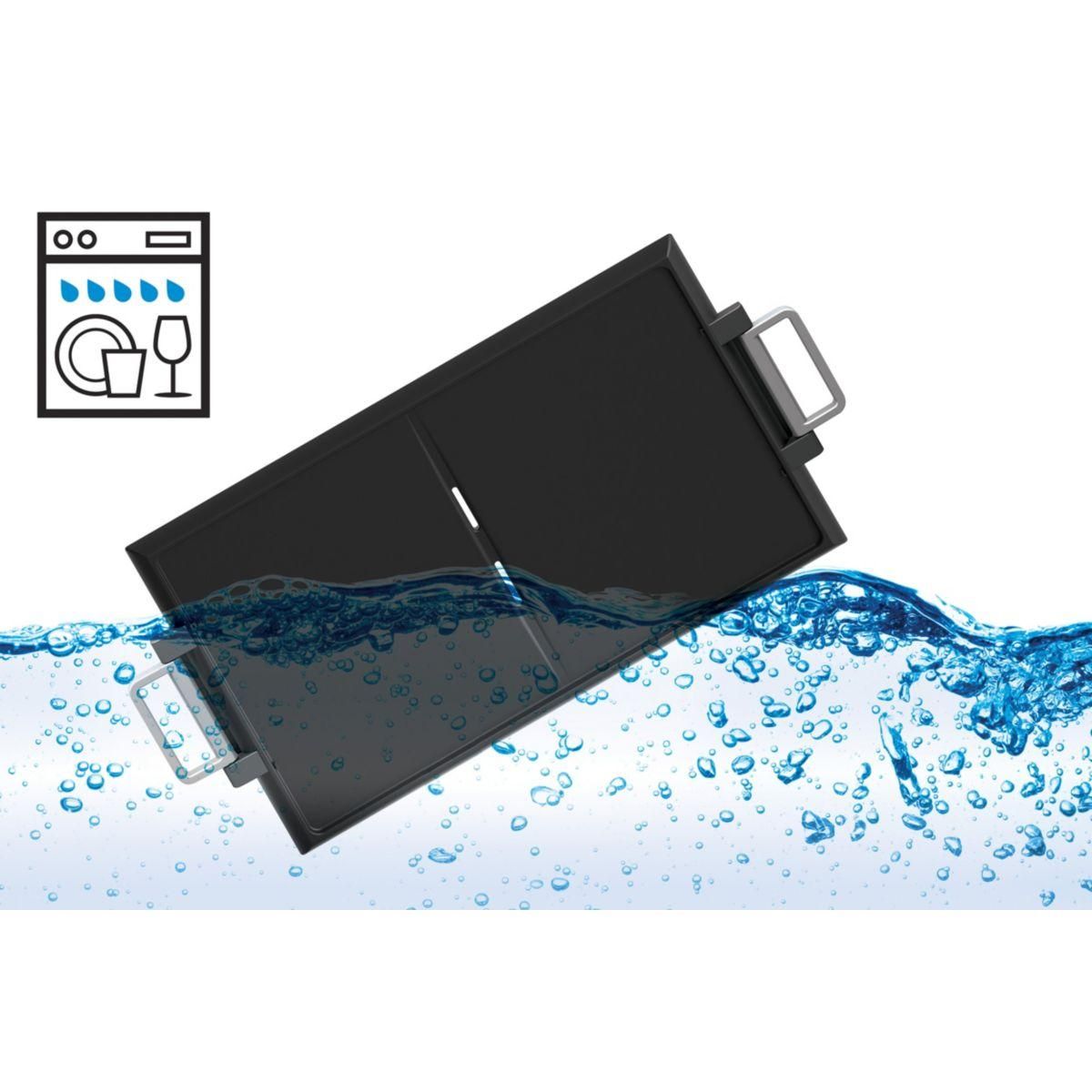 Riviera & Bar Plancha électrique QPL 650 noir gris à poser, 50x30 cm