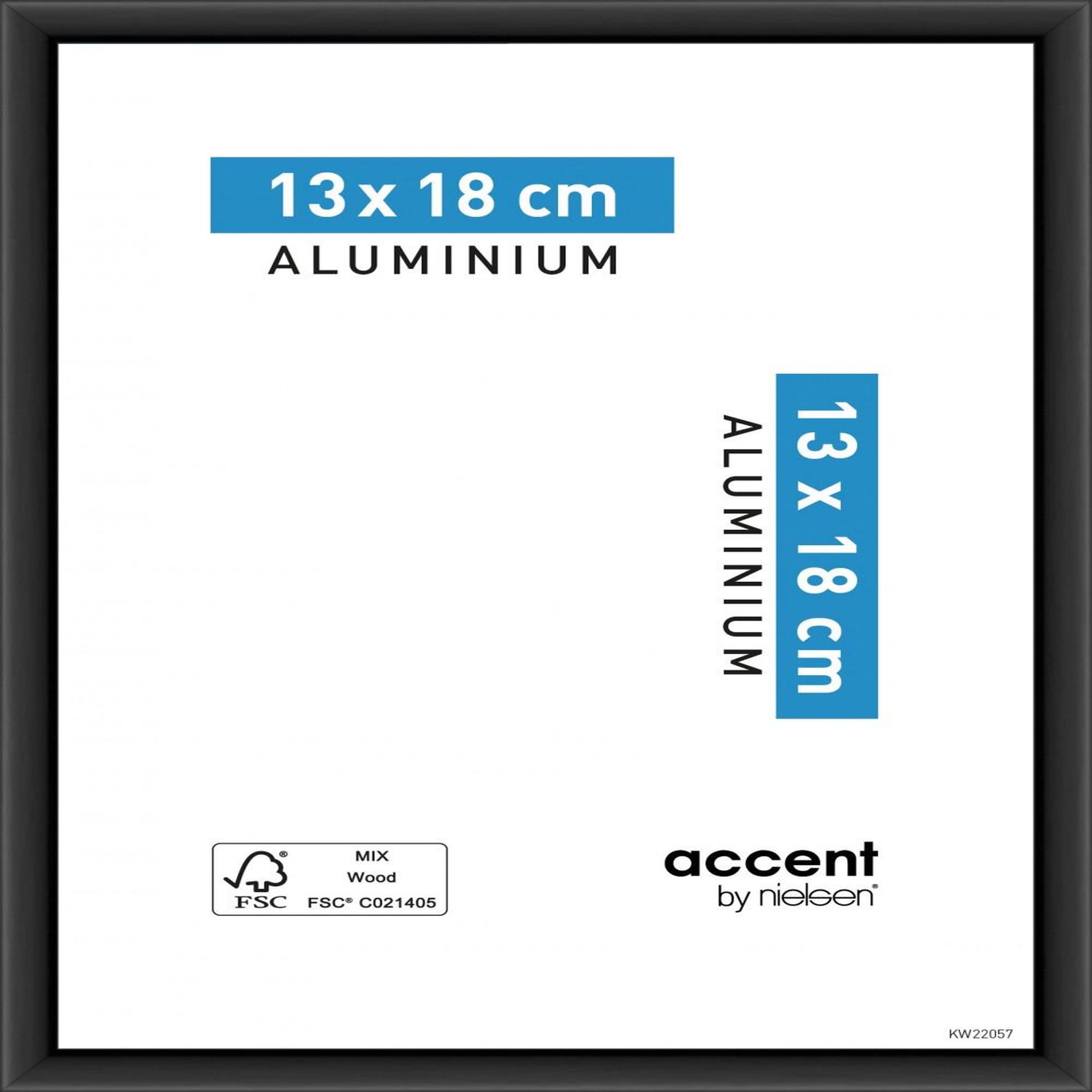CENTRALE BRICO Cadre Accent, 13 x 18 cm, noir