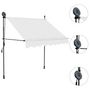 Voir la diapositive 3 : VIDAXL Auvent manuel retractable avec LED 100 cm Creme