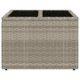 Voir la diapositive 4 : VIDAXL Table de jardin avec dessus en verre gris clair resine tressee