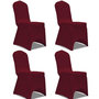 Voir la diapositive 1 : VIDAXL Housse de chaise extensible 4 pcs Bordeaux