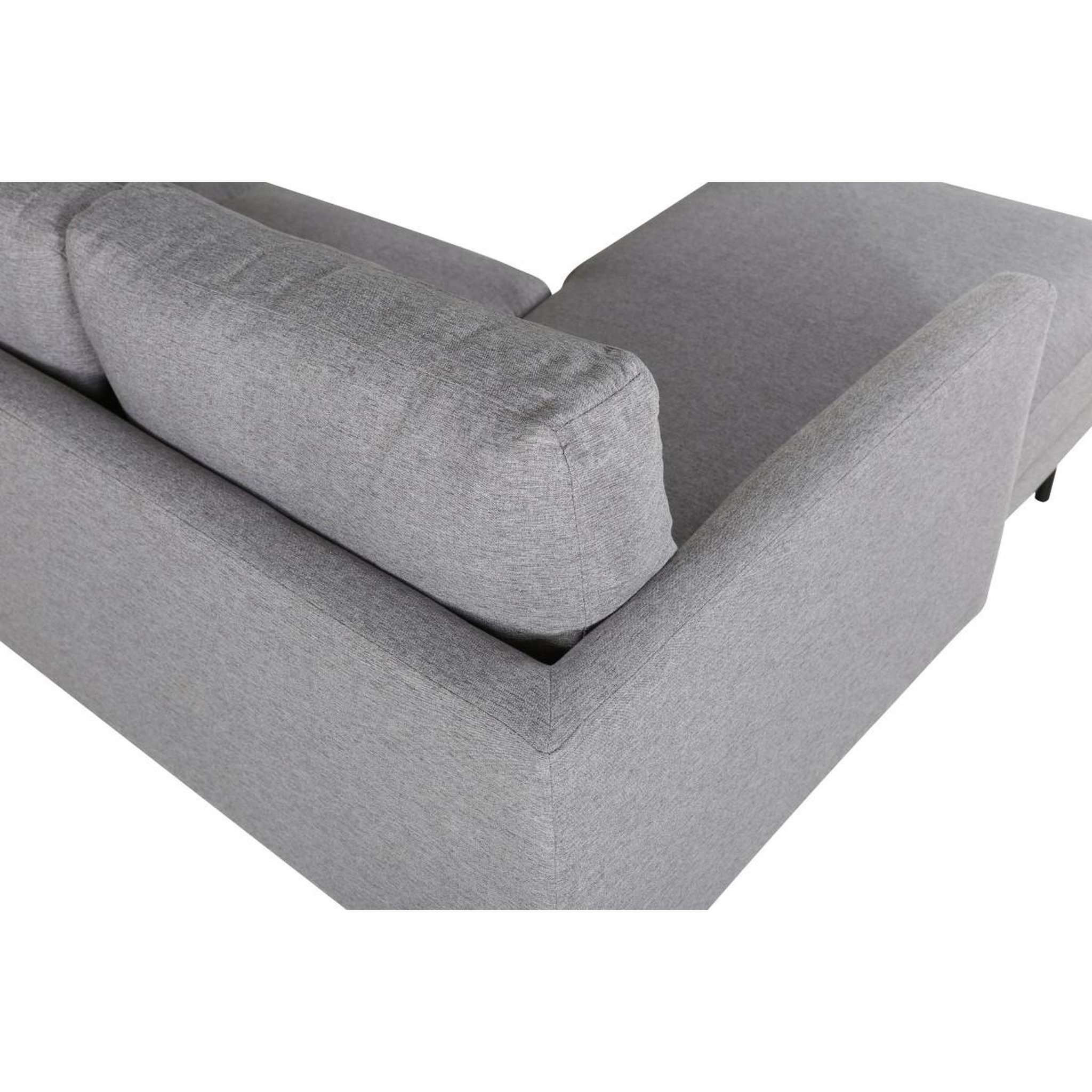 Voir la diapositive 5 : Paris Prix Canapé d'angle en tissu  zoom  260cm gris