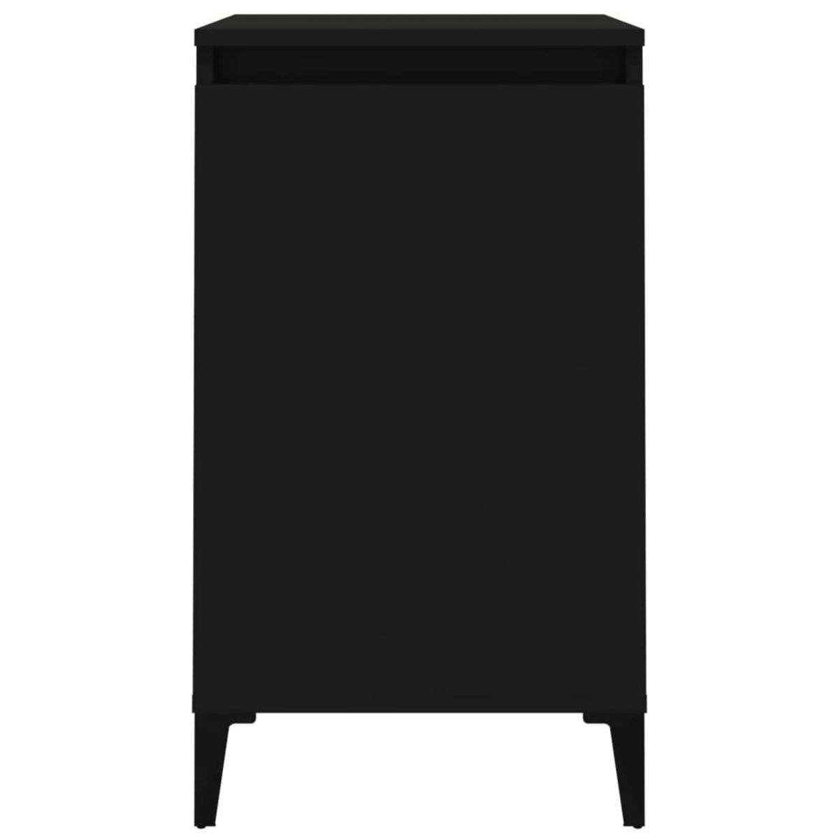 VIDAXL Table de chevet noir 40x35x70 cm bois d'ingenierie