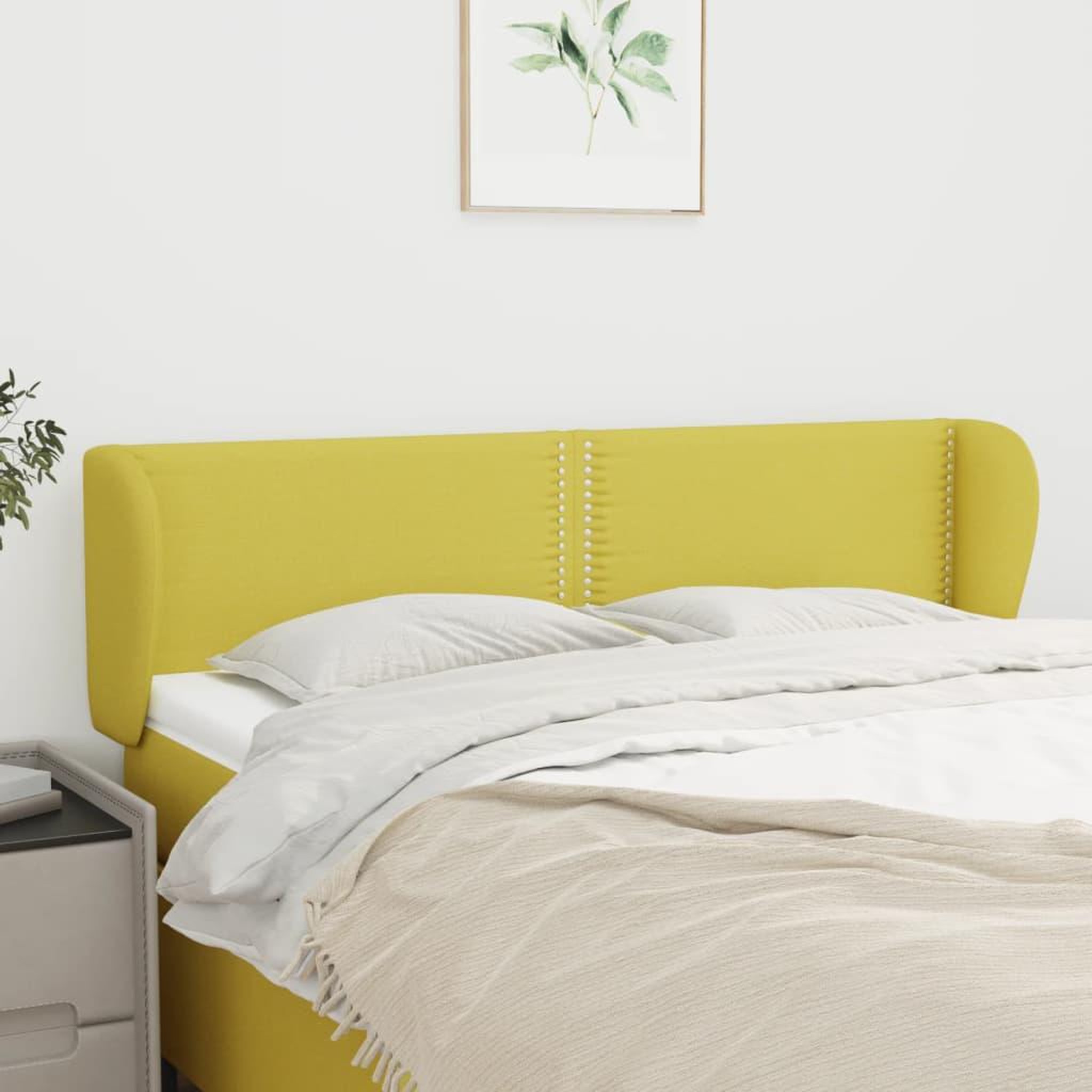 Voir la diapositive 1 : VIDAXL Tete de lit avec oreilles Vert 147x23x78/88 cm Tissu