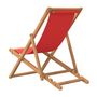Voir la diapositive 5 : VIDAXL Chaise de plage pliable Bois de teck solide rouge