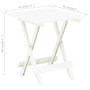 Voir la diapositive 6 : VIDAXL Table pliable de jardin blanc 45x43x50 cm plastique