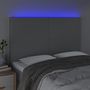 Voir la diapositive 3 : VIDAXL Tete de lit a LED Gris clair 144x5x118/128 cm Tissu