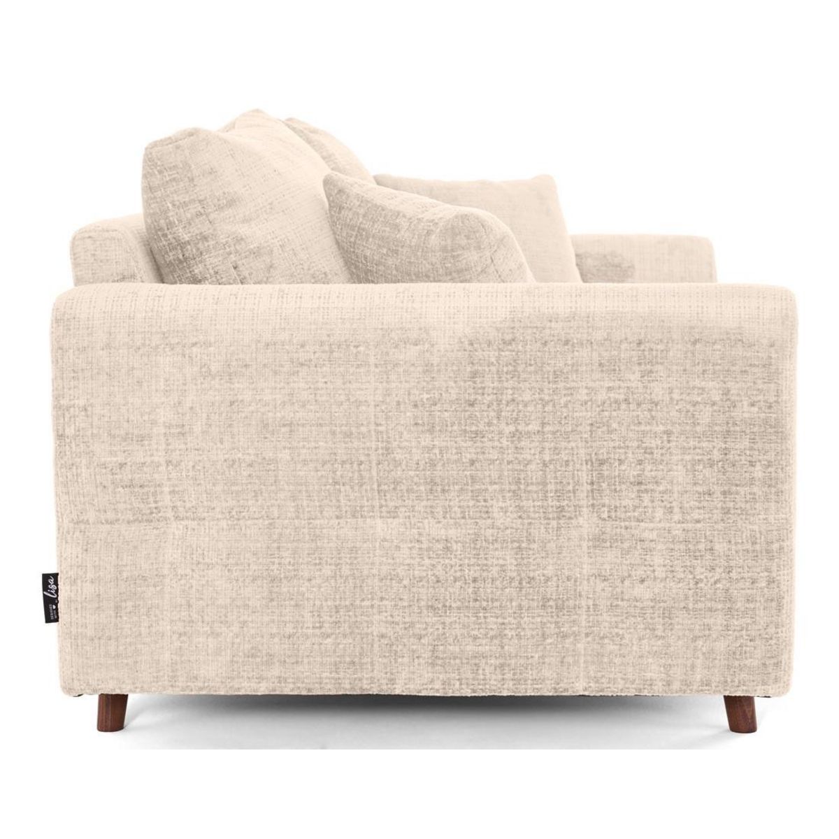 LISA DESIGN Rune - canapé droit 3 places en velours texturé