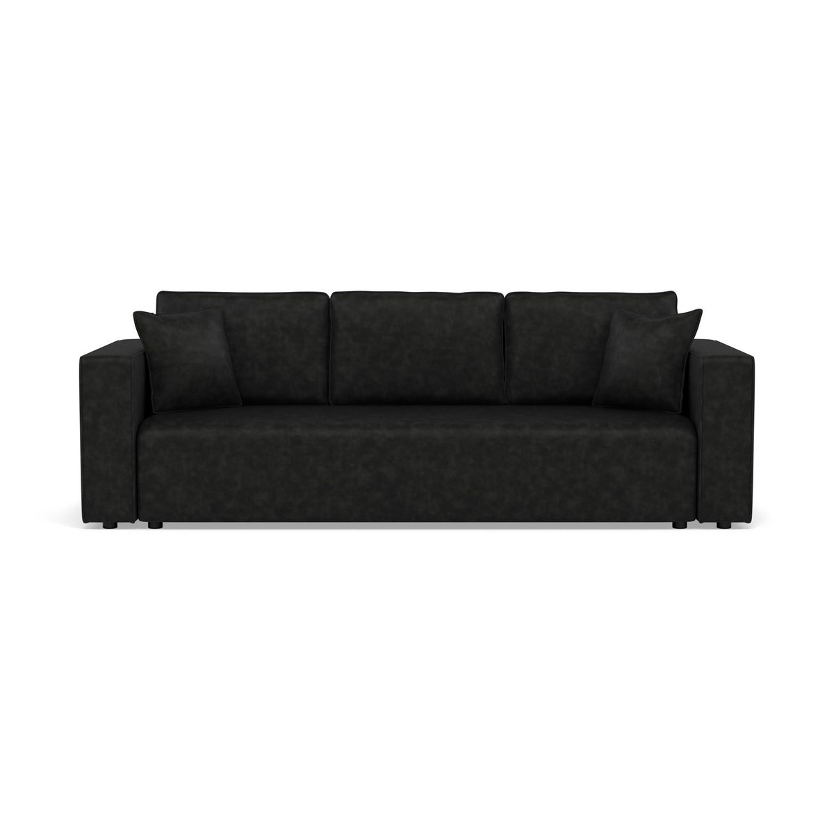 BEST MOBILIER Topaze - canapé droit 3 places convertible avec coffre en simili