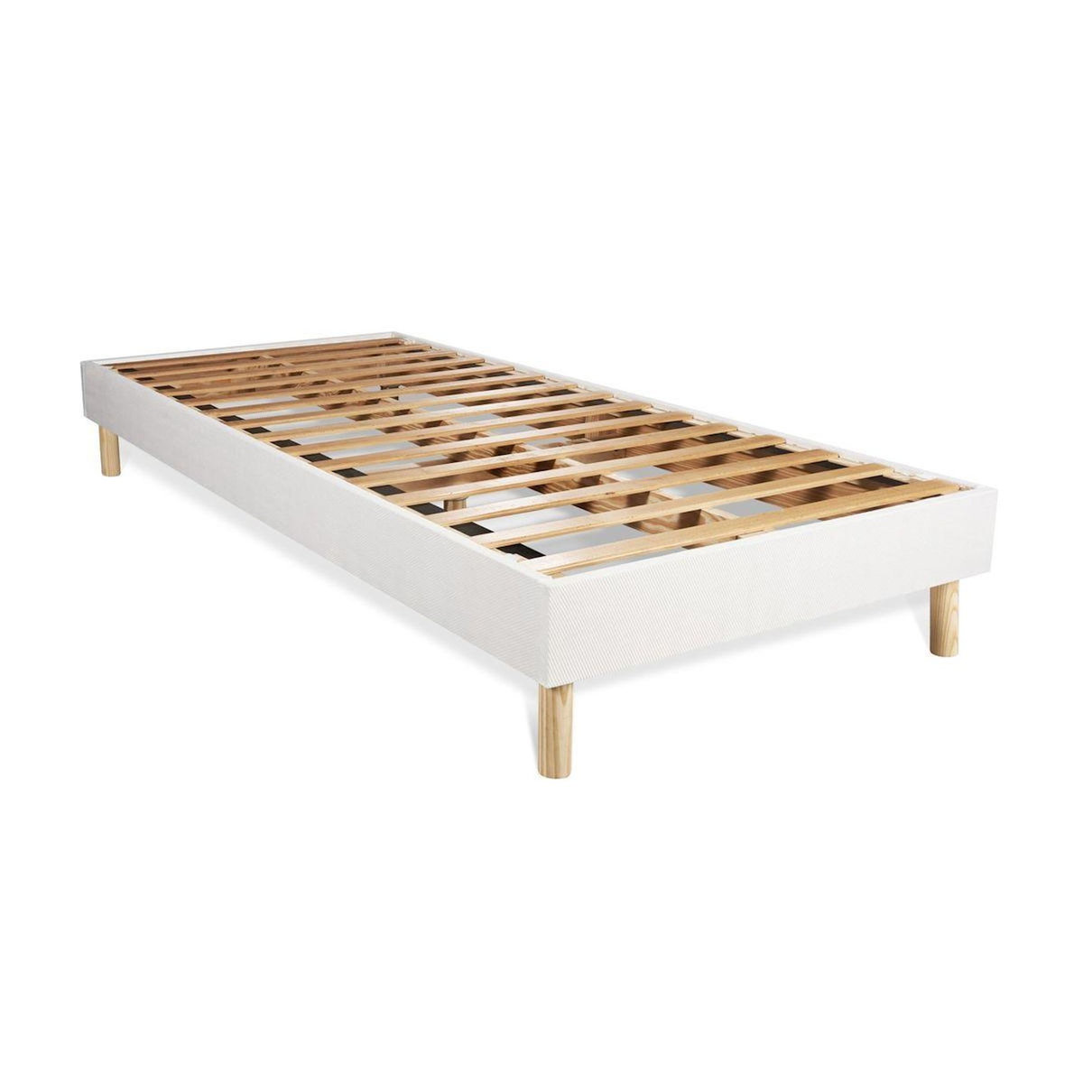 ACTISOM Ensemble matelas 90x200 ACTIFLEX SOFT 3zones de confort + sommier KIT blanc