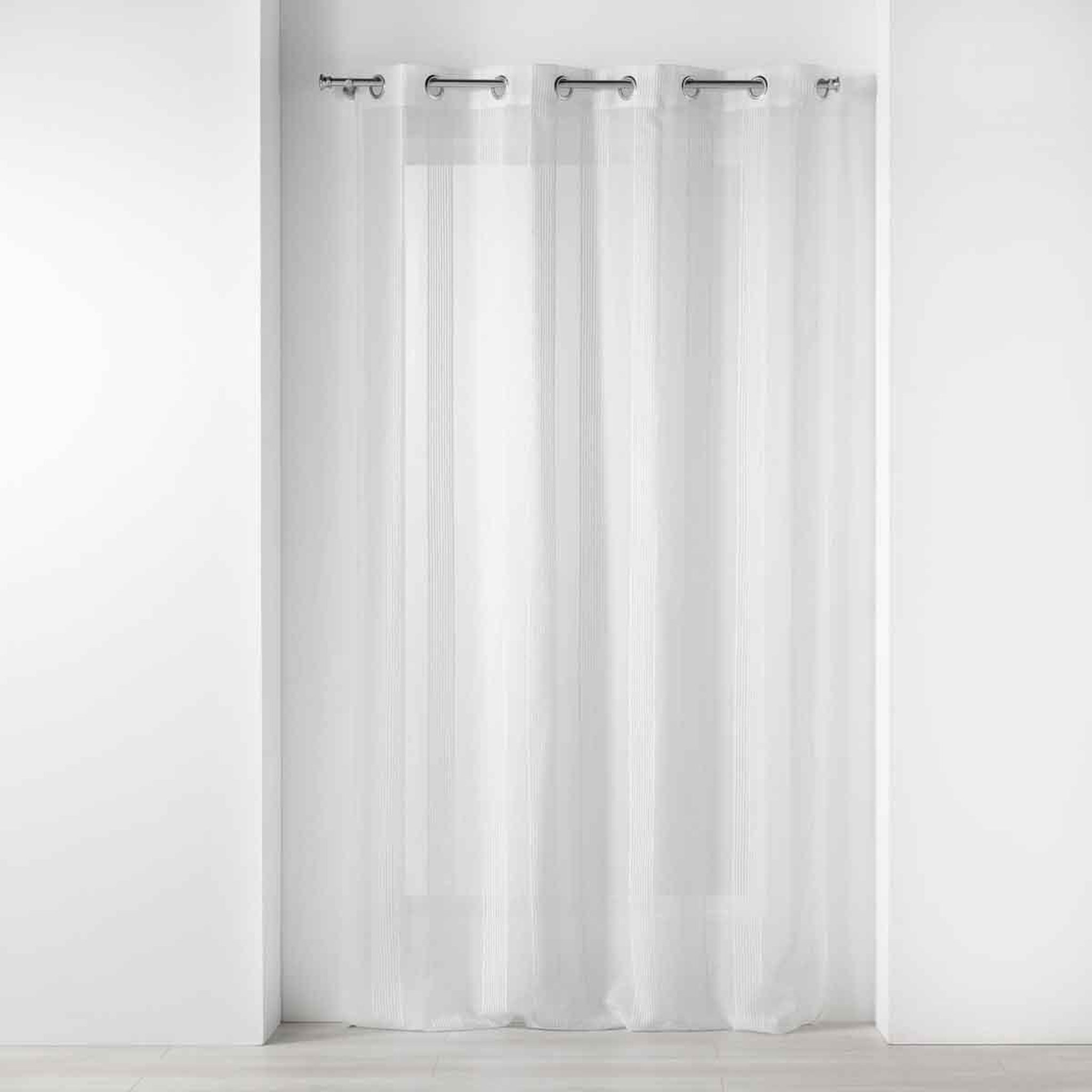 Voir la diapositive 1 : Douceur d'Intérieur Rideau voilage à œillets  elizeon  140x280cm blanc