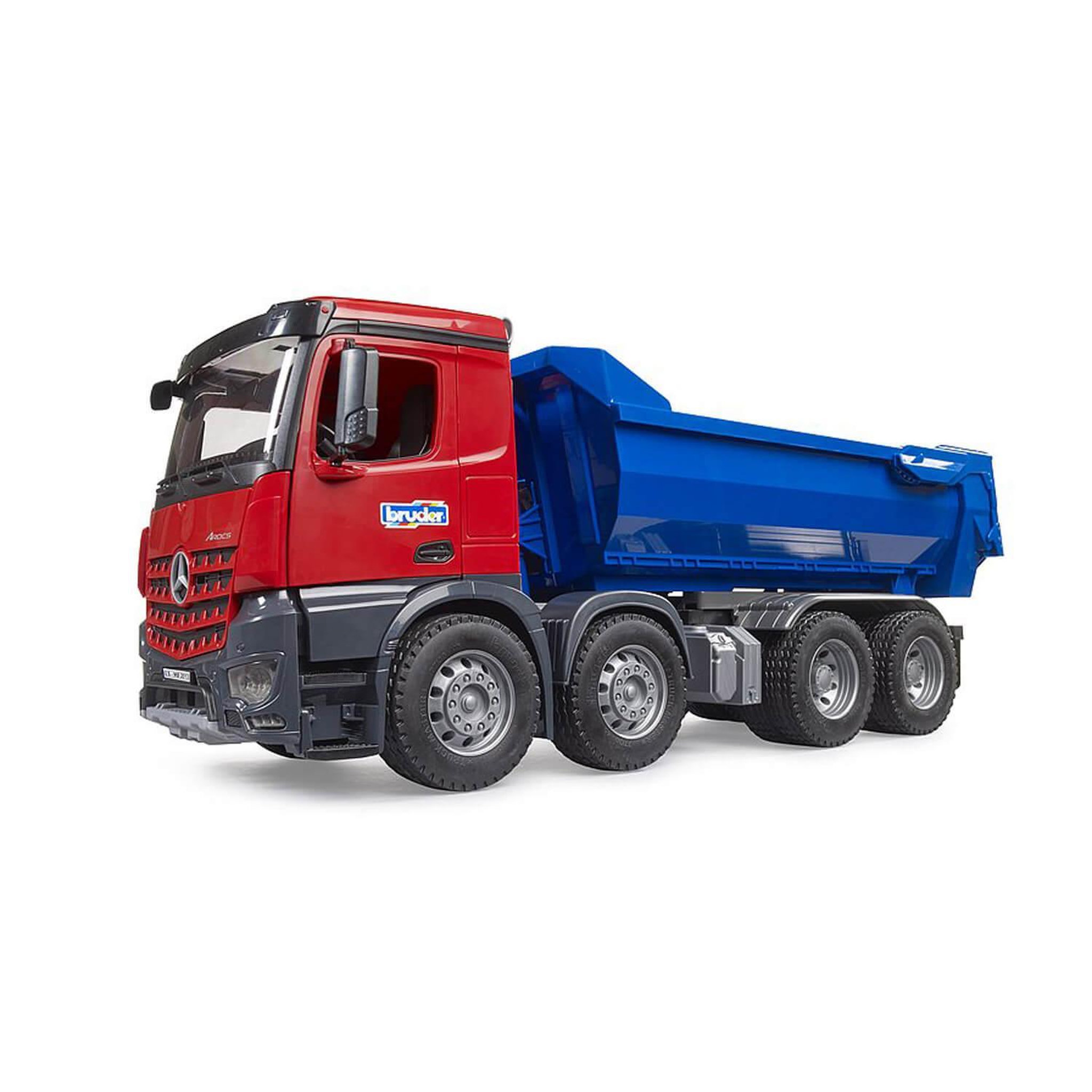 Voir la diapositive 2 : Bruder Camion Bruder MB Arocs Halfpipe Kipp bleu