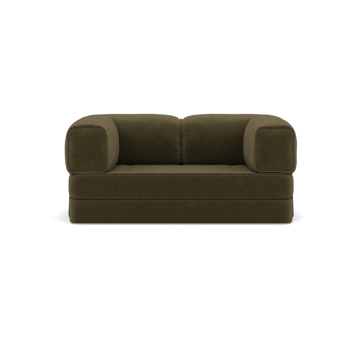 LISA DESIGN Poppy - canapé 3 places convertible en velours côtelé
