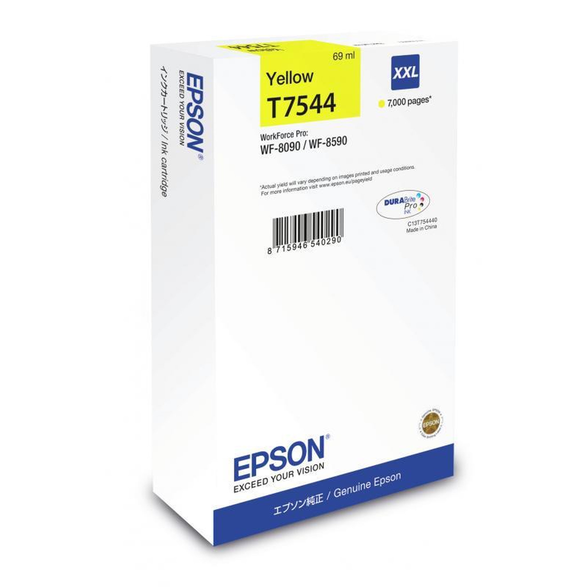 Voir la diapositive 2 : Epson Epson Ink T7544 Yellow Gelb XXL (C13T754440)