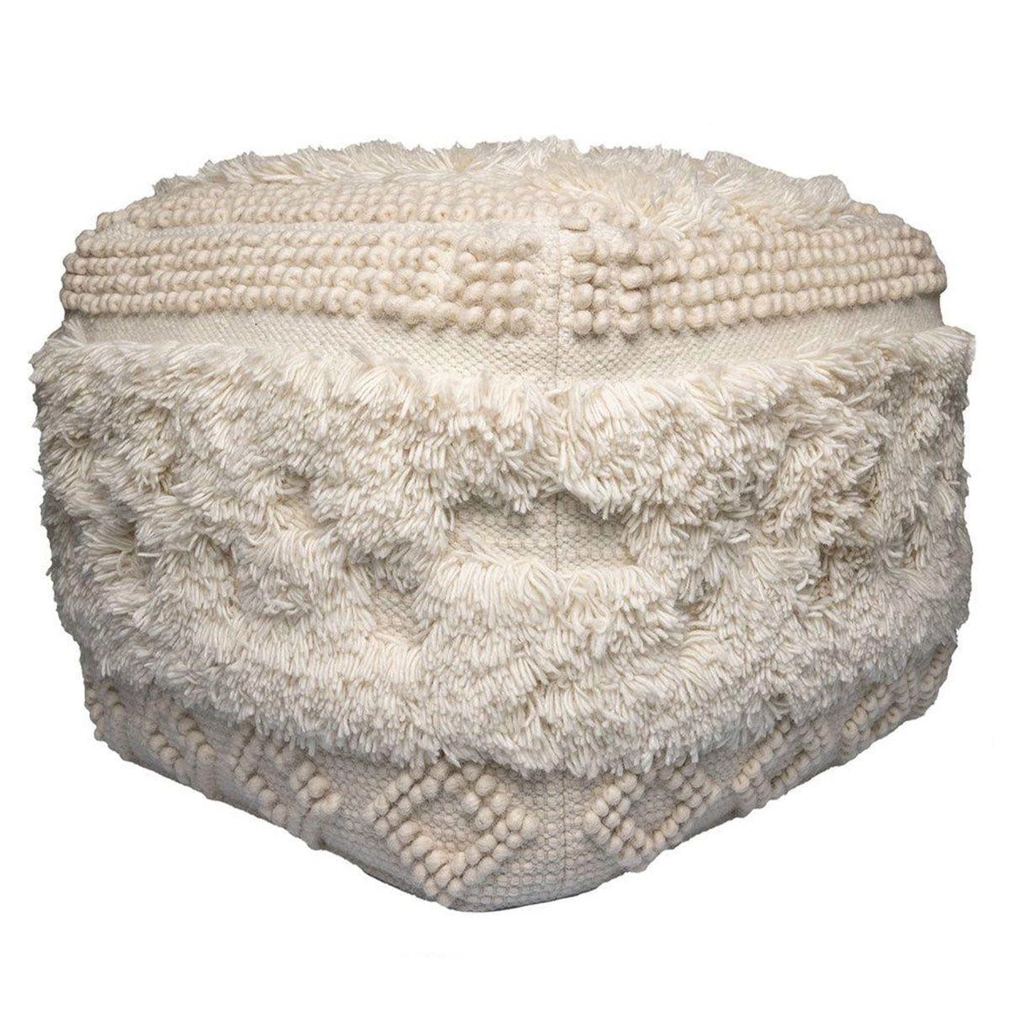 Paris Prix Pouf bohème fait à la main  bohist  50cm naturel