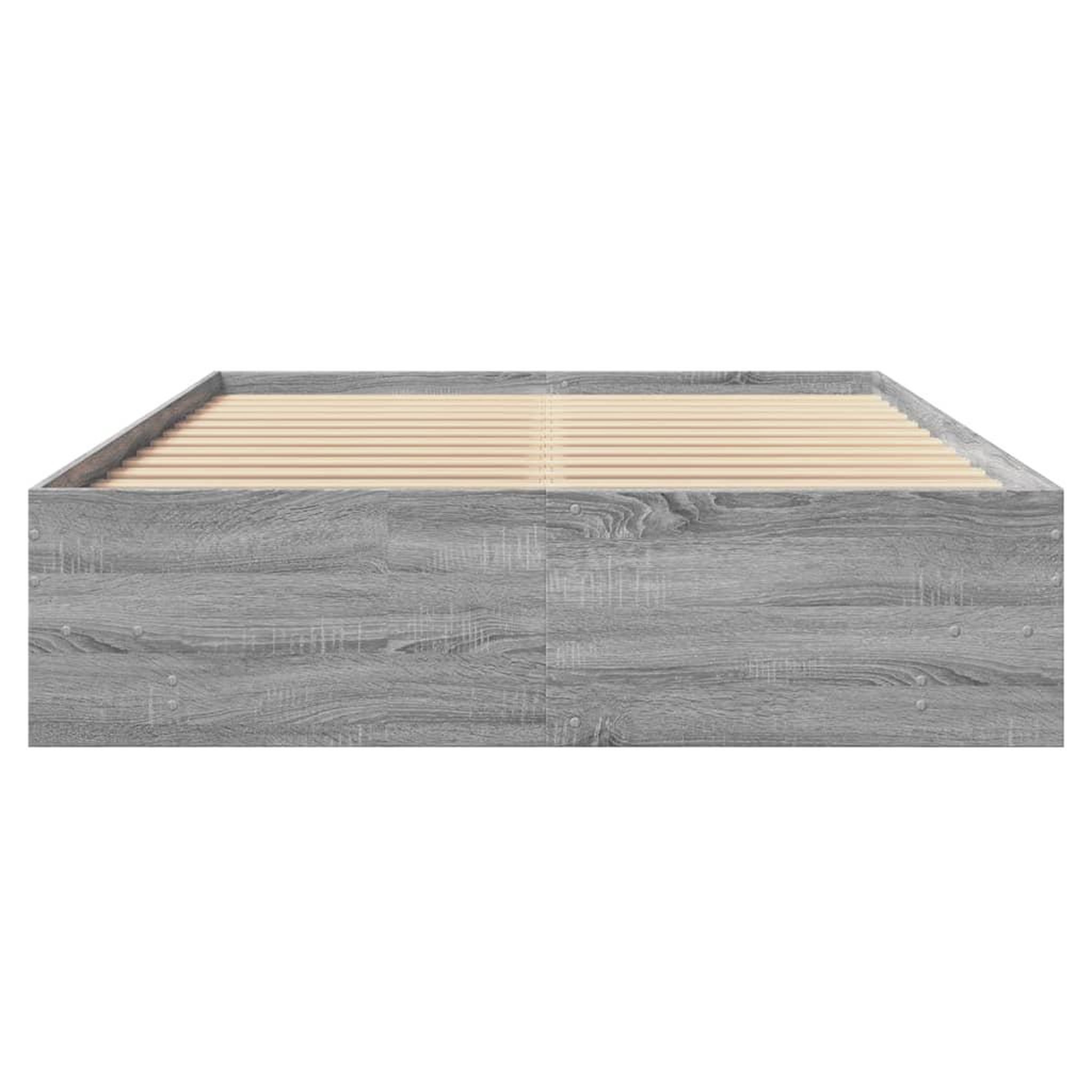 Voir la diapositive 5 : VIDAXL Cadre de lit sans matelas sonoma gris 140x190 cm