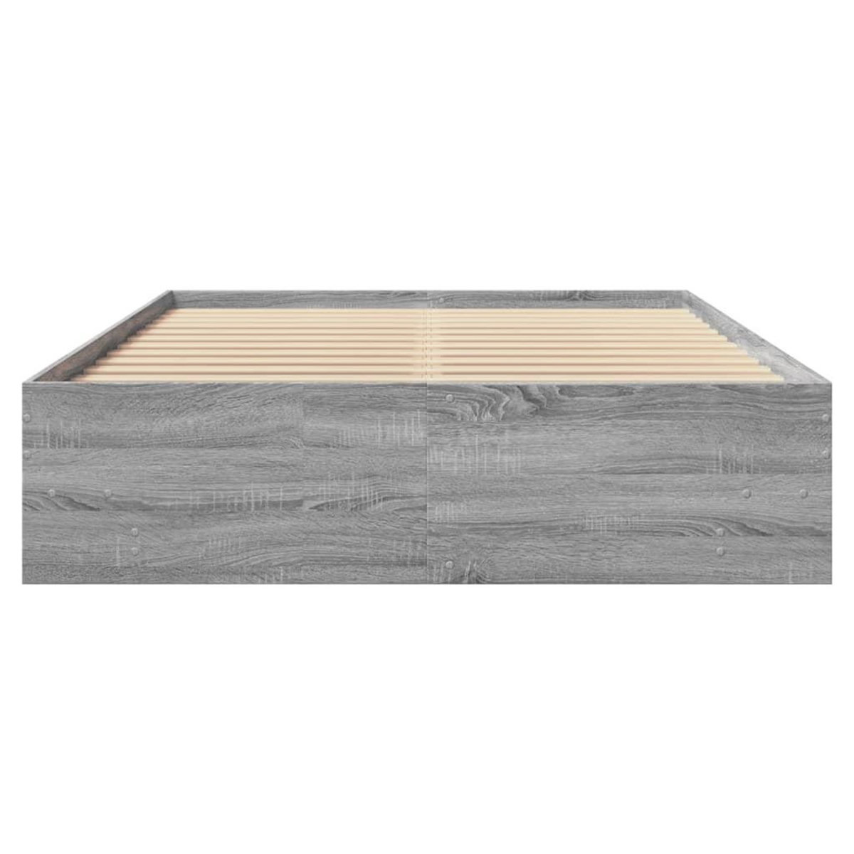 VIDAXL Cadre de lit sans matelas sonoma gris 140x190 cm