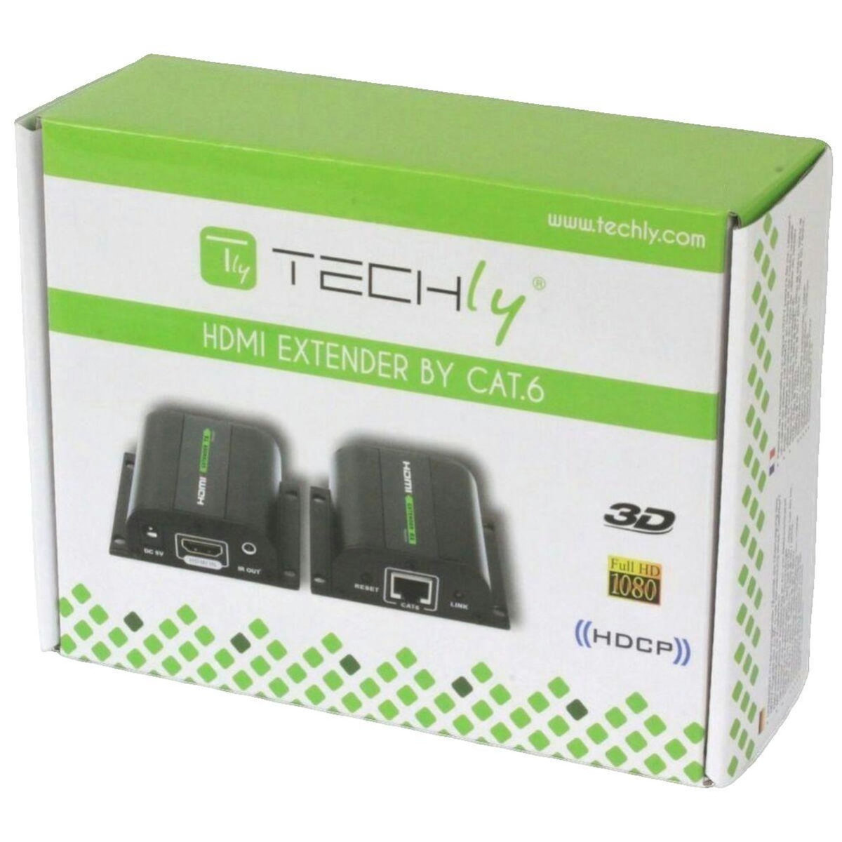TECHLY Émetteur et récepteur audio/vidéo Techly Full HD 1080p compact