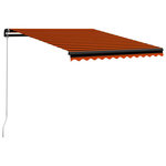 VIDAXL Auvent manuel retractable 300x250 cm Orange et marron