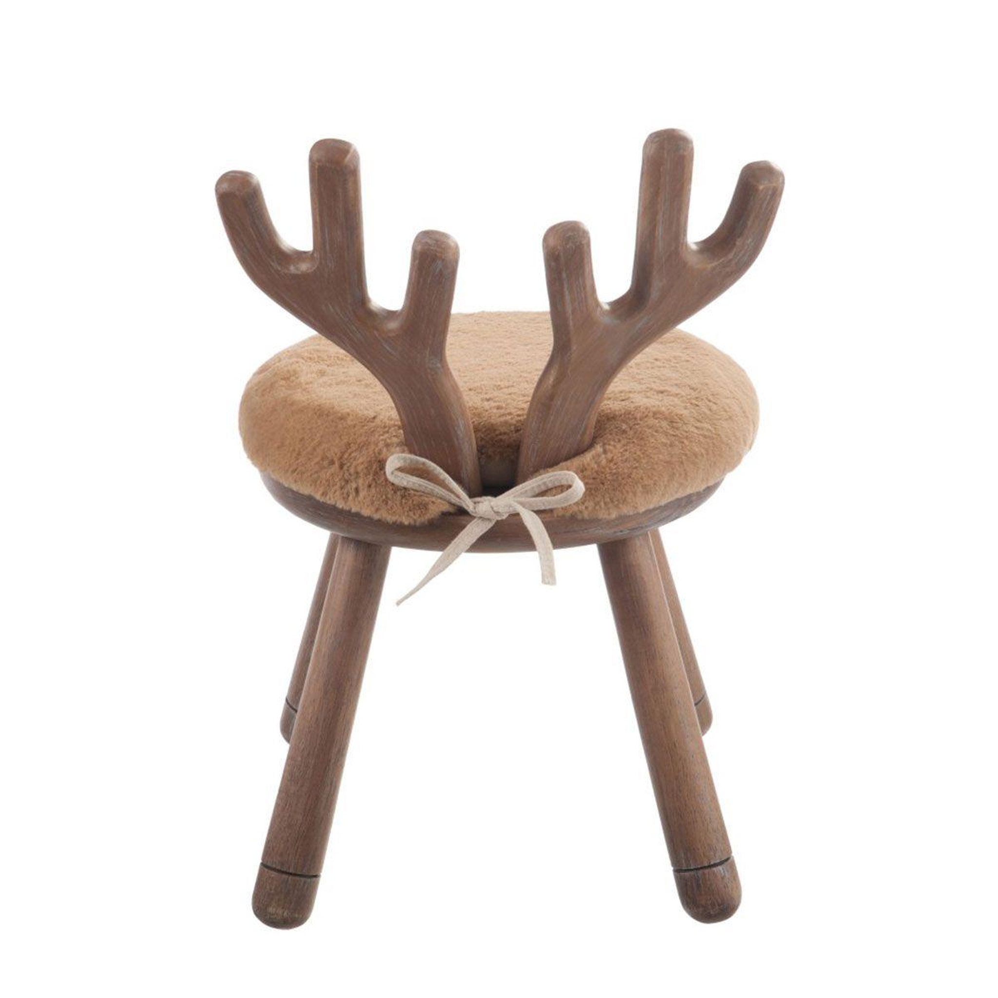 Voir la diapositive 3 : J-LINE Chaise enfant design  oreille cerf  56cm naturel