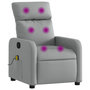 Voir la diapositive 2 : VIDAXL Fauteuil de massage inclinable Gris clair Tissu