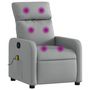 Voir la diapositive 2 : VIDAXL Fauteuil de massage inclinable Gris clair Tissu