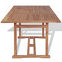 Voir la diapositive 3 : VIDAXL Table de jardin 180x90x75 cm Bois de teck solide