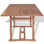 Voir la diapositive 3 : VIDAXL Table de jardin 180x90x75 cm Bois de teck solide