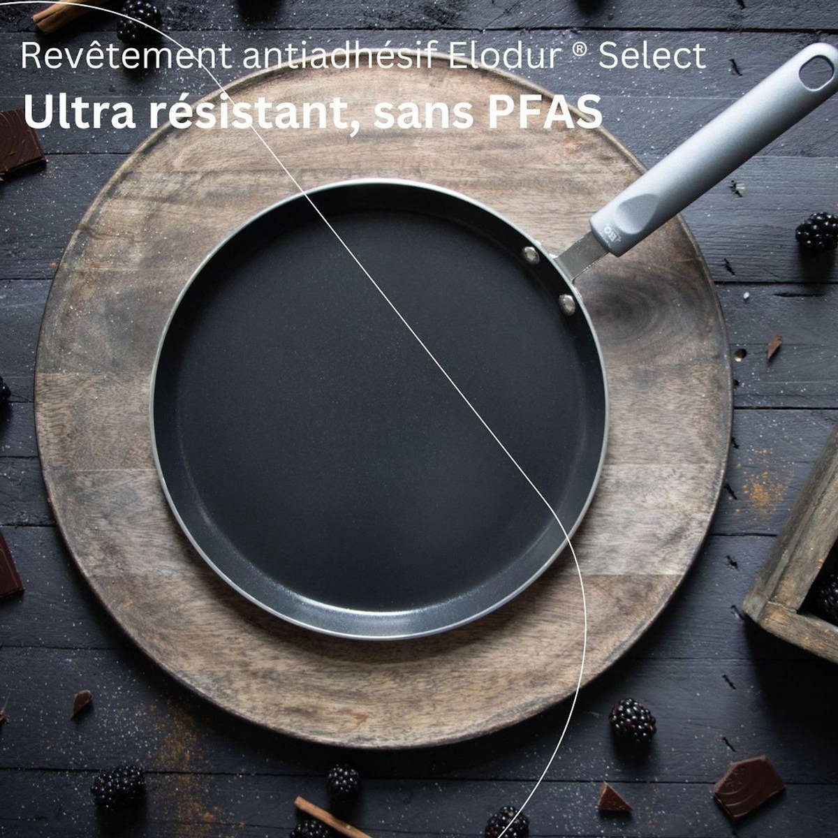 ELO Set chandeleur crêpière 26 cm et 3 ustensiles Elo Ducato