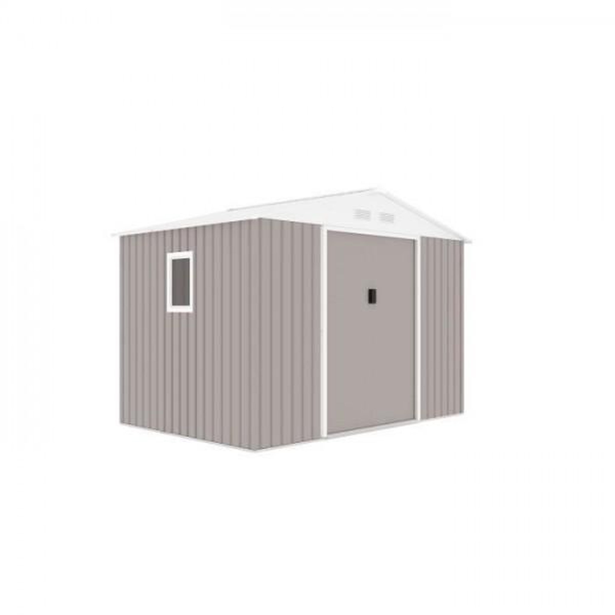 Voir la diapositive 2 : MARKET24 VENUS Abri de jardin en métal 	5,29 m² - 277 x 191 x 202 cm - Kit d'ancrage inclus, 2 portes coulissantes, 1 fenetre latérale