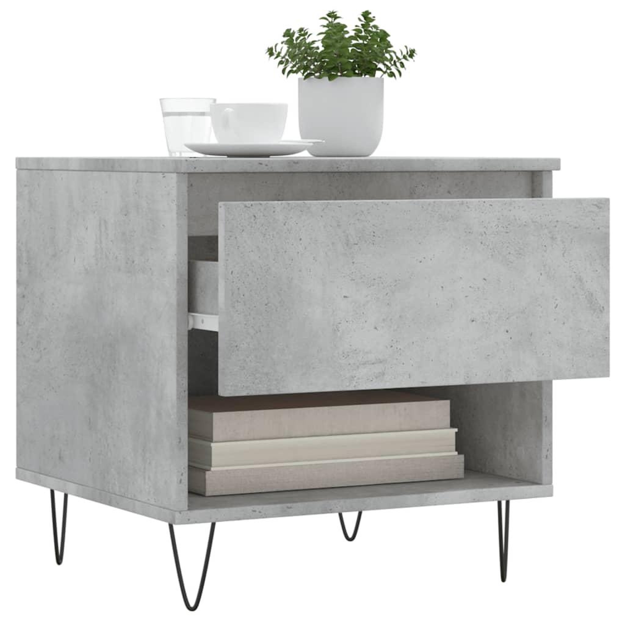 Voir la diapositive 4 : VIDAXL Tables basses 2 pcs gris beton 50x46x50 cm bois d'ingenierie