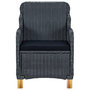 Voir la diapositive 5 : VIDAXL Salon de jardin 3 pcs avec coussins resine tressee gris fonce