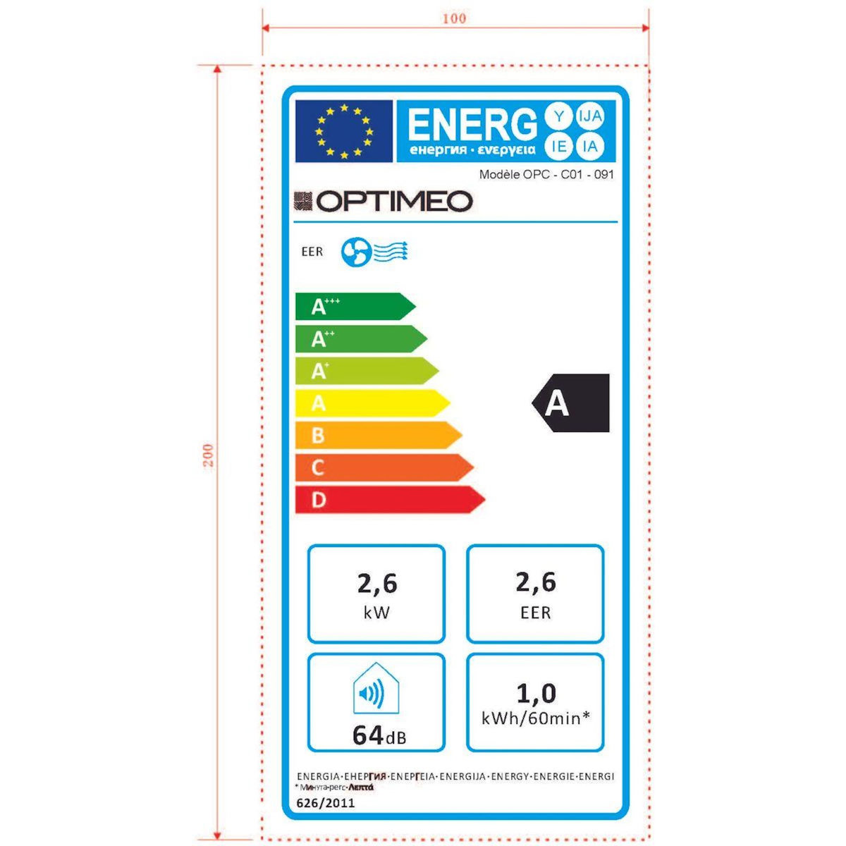 OPTIMEO Climatiseur OPC-C01-091