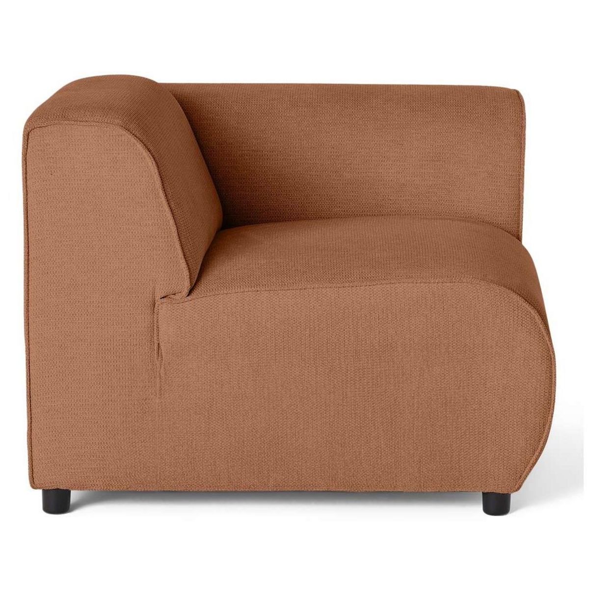 LISA DESIGN Suaro - module d'assise d'angle droit en tissu texturé