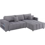 Habitat et Jardin Canapé d'angle convertible tissu chenille 3 places -  Trocadero  - Gris