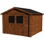 Voir la diapositive 2 : DECOR ET JARDIN Abri chalet de jardin bois Autoclavé - 7.42m² - VALODEAL