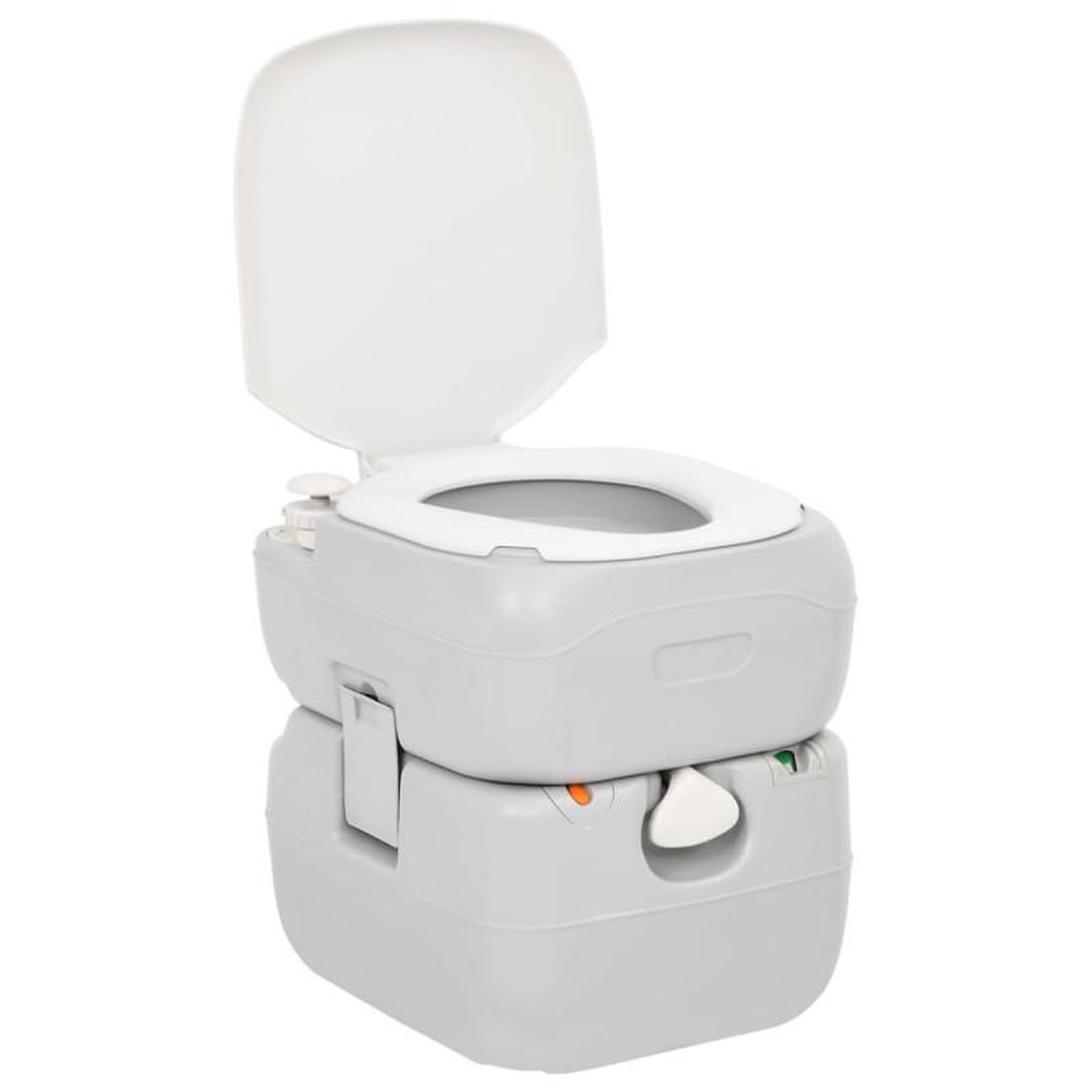 Voir la diapositive 3 : VIDAXL Toilette de camping portable gris et blanc 22+12 L PEHD