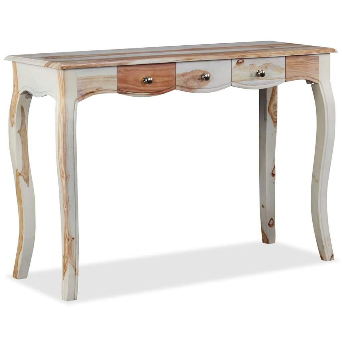 VIDAXL Table console et 3 tiroirs Bois massif 110x40x76 cm