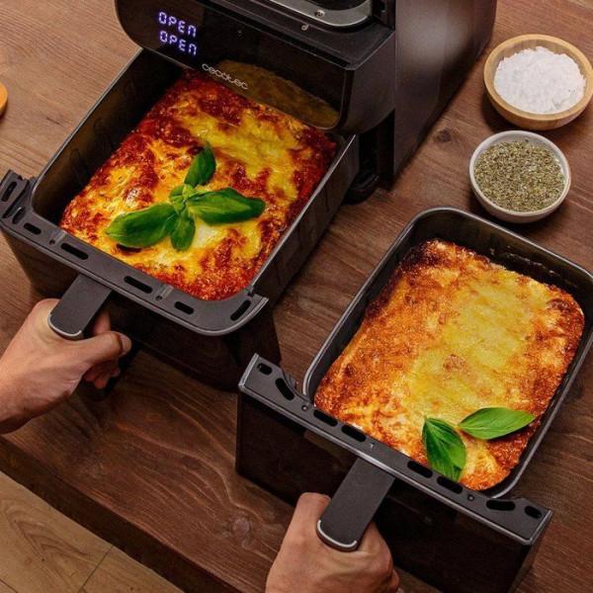 Voir la diapositive 6 : CECOTEC Friteuse electrique  a air sans huile cecotec cecofry duolevel 10000 duosize window 10l fenetre