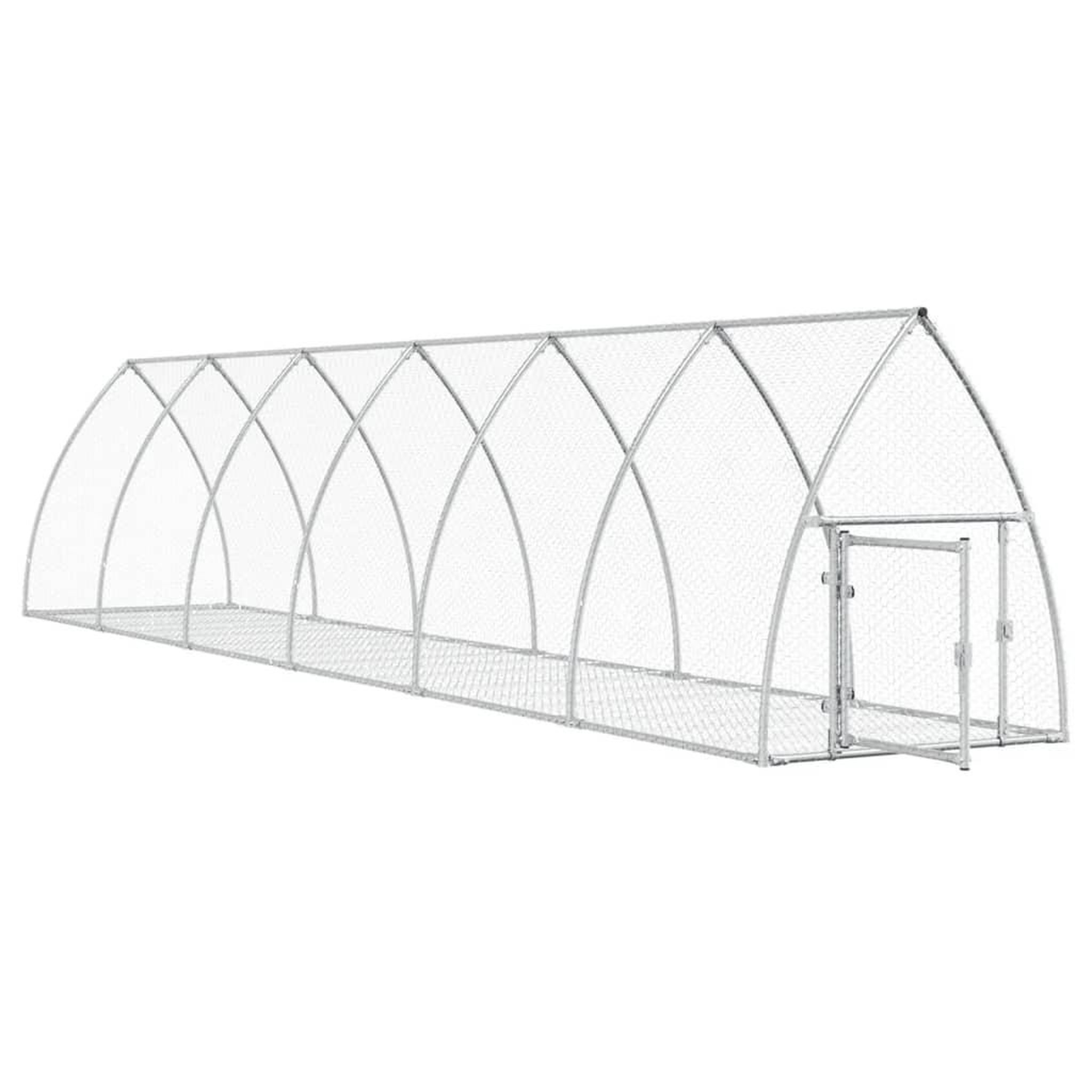 Voir la diapositive 3 : VIDAXL Clapier argente 600x105x120 cm acier galvanise