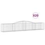 Voir la diapositive 2 : VIDAXL Paniers a gabions arques 20 pcs 400x50x60/80 cm Fer galvanise
