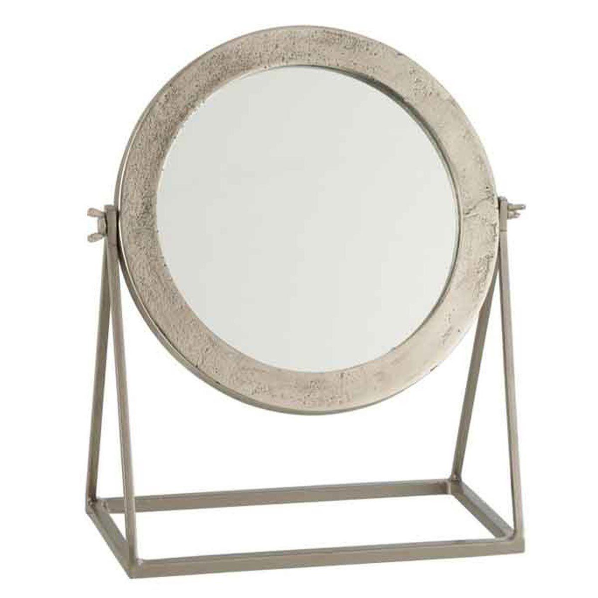 J-LINE Miroir sur pied en métal  adriano  34cm argent