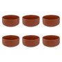 Voir la diapositive 1 : SECRET DE GOURMET Lot de 6 Coupelles  Côtelé  80cl Terracotta