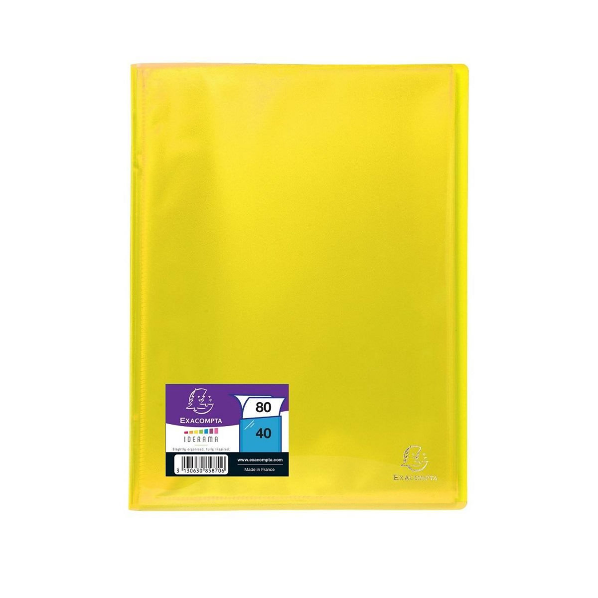 EXACOMPTA Porte vues A4 souple 200 vues Iderama jaune