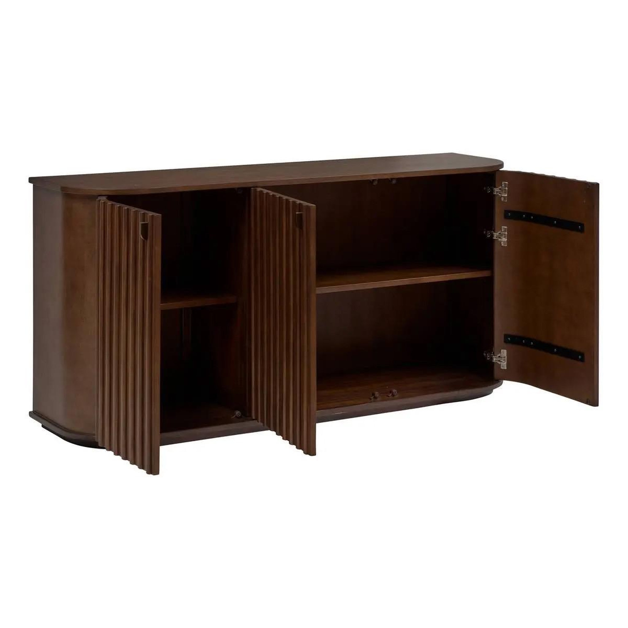 Voir la diapositive 2 : ATMOSPHERA Buffet 3 portes en bois  rikaya  160cm marron