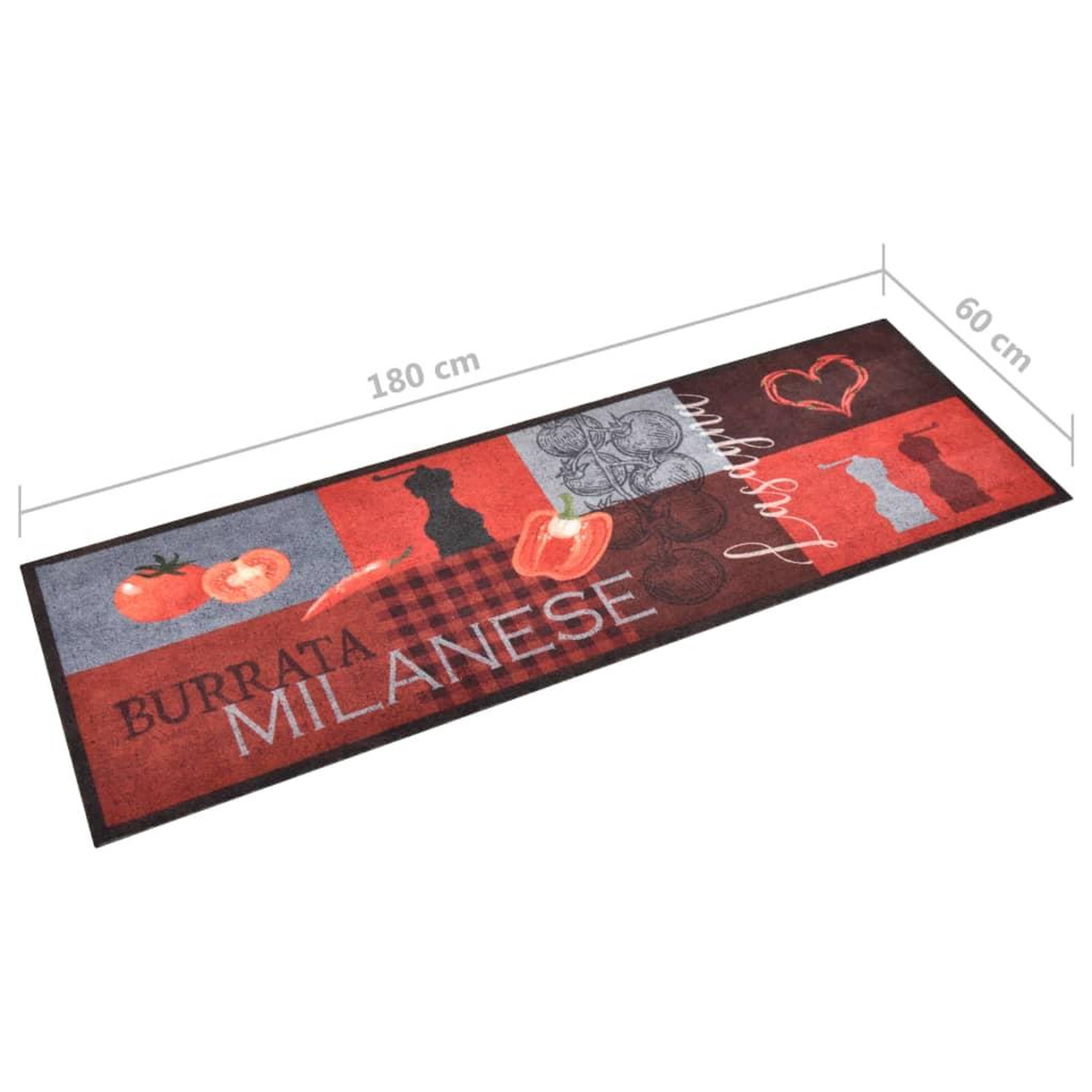 Voir la diapositive 5 : VIDAXL Tapis de cuisine lavable Tomates 60x180 cm