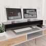 Voir la diapositive 1 : VIDAXL Support de moniteur Noir 100x24x13 cm Bois d ingénierie
